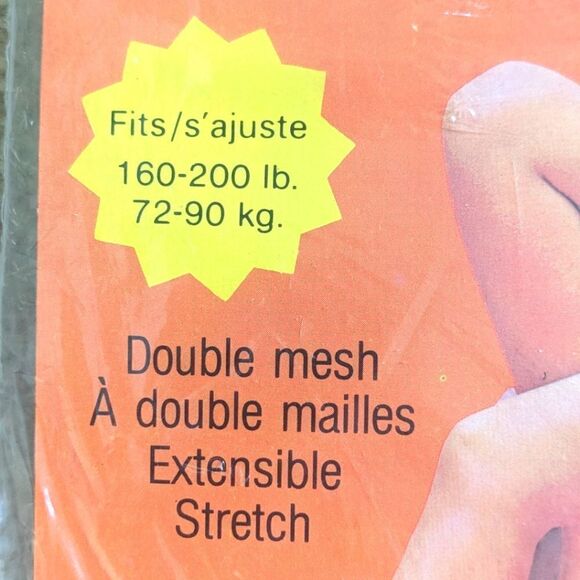 $5 Item! NWT Vintage Queen Size Moulin Rouge 160-200lb Double Mesh Pantyhose - Picture 4 of 11